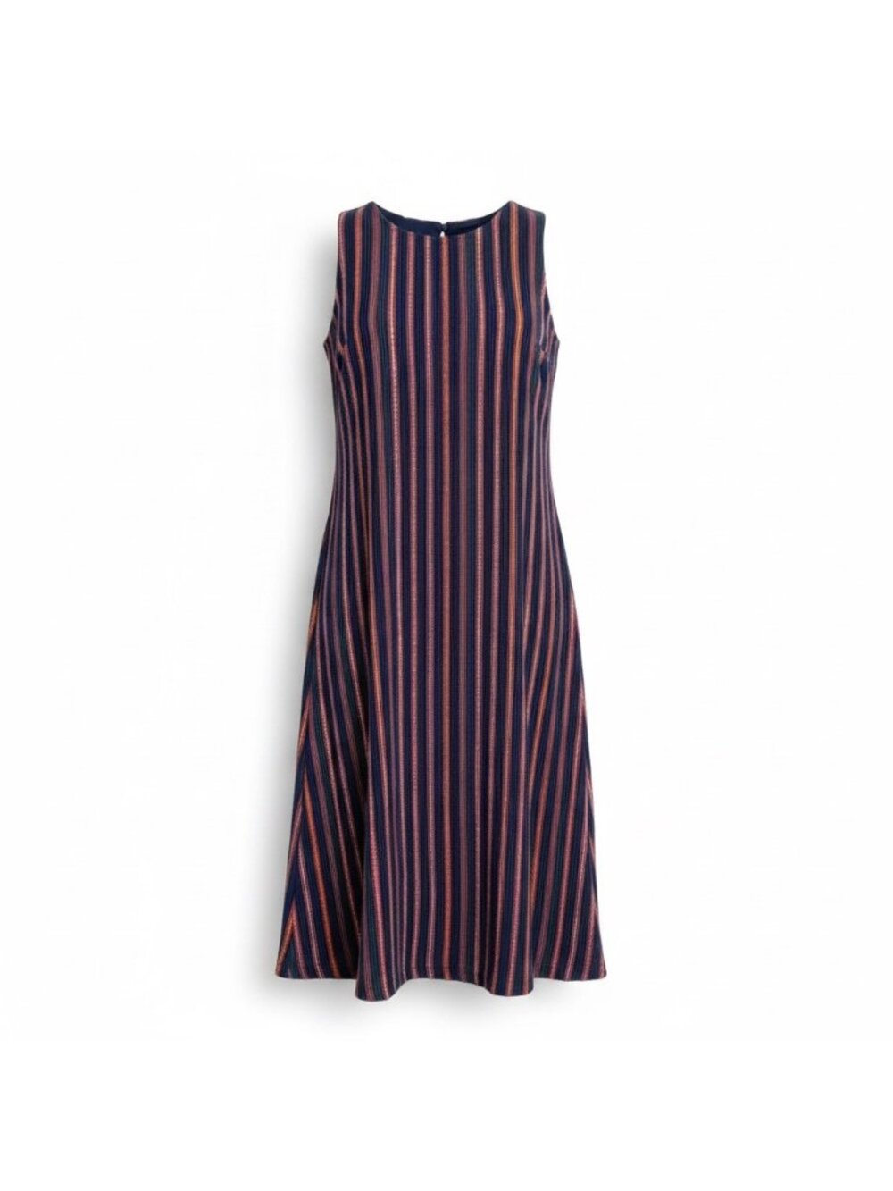 Adrianna Papell Womens Multicolor Striped Knit A-Line Dress Sleeveless Size 0